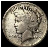 1921 Silver Peace HR Dollar LIGHTLY  CIRCULATED