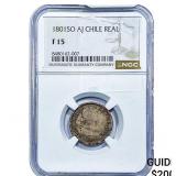 1801 Colonial Spain Silver 1 Real NGC Fine15
