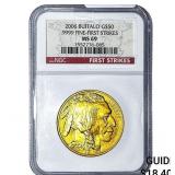 2006 $50 Gold American Buffalo 1oz NGC MS69