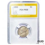 1950 Jefferson Nickel PGA PR68