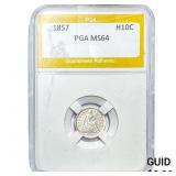 1857 Seated Liberty Half Dime PGA MS64