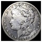 1893-CC Silver Morgan Dollar ABOUT  UNCIRCULATED