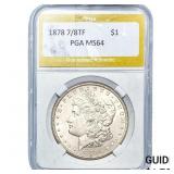 1878 7/8TF Morgan Silver Dollar PGA MS64