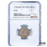 1796 Colonial Spain Silver 1 Real NGC F15