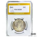 1945 Walking Liberty Half Dollar PGA MS68