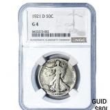 1921-D Walking Liberty Half Dollar NGC G4