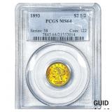 1893 $2.50 Gold Quarter Eagle PCGS MS64