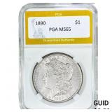 1890 Morgan Silver Dollar PGA MS65