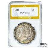 1886 Morgan Silver Dollar PGA MS65