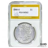 1880-O Morgan Silver Dollar PGA MS62