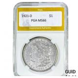 1921-D Morgan Silver Dollar PGA MS66