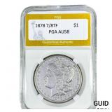 1878 7/8TF Morgan Silver Dollar PGA AU58