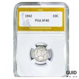 1942 Mercury Silver Dime PGA XF40