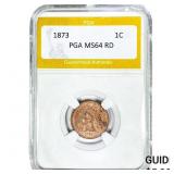 1873 Indian Head Cent PGA MS64RD
