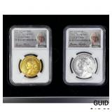 2022 RCM Peace Dollar Set W/Box 1oz Gold&1oz Silve