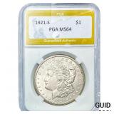 1921-S Morgan Silver Dollar PGA MS64