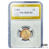 1904 Indian Head Cent PGA MS66RD