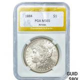 1884 Morgan Silver Dollar PGA MS65 Arrows