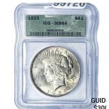1923 Silver Peace Dollar ICG MS64