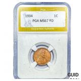 1934 Wheat Cent PGA MS67RD