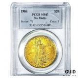 1908 $20 Gold Double Eagle PCGS MS63 No Motto