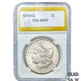 1878-CC Morgan Silver Dollar PGA MS65