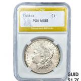 1882-O Morgan Silver Dollar PGA MS65