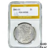 1881-CC Morgan Silver Dollar PGA MS66