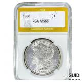 1880 Morgan Silver Dollar PGA MS66
