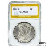 1883-O Morgan Silver Dollar PGA MS66