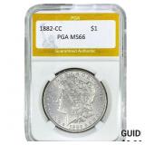 1882-CC Morgan Silver Dollar PGA MS66