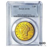 1884-S $20 Gold Double Eagle PCGS AU58