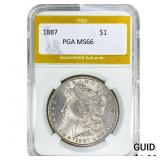 1887 Morgan Silver Dollar PGA MS66