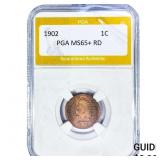 1902 Indian Head Cent PGA MS65+RD