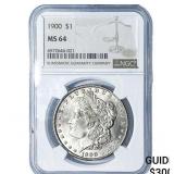 1900 Morgan Silver Dollar NGC MS64