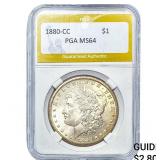 1880-CC Morgan Silver Dollar PGA MS64