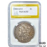 1900-O/CC Morgan Silver Dollar PGA AU50