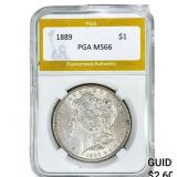 1889 Morgan Silver Dollar PGA MS66