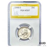 1948-D Washington Silver Quarter PGA MS67