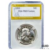 1955 Franklin Half Dollar PGA PR69Cameo