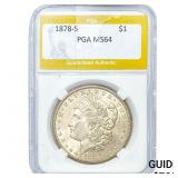 1878-S Morgan Silver Dollar PGA MS64