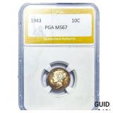 1943 Mercury Silver Dime PGA MS67