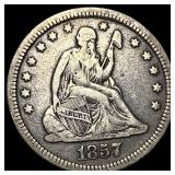1857 Seated Liberty Quarter NEARLY  UNCIRCULATED