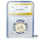 1941 Washington Silver Quarter PGA MS67