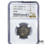 1787 Great Britain Silver 1 Shilling NGC VF30
