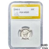 1940-S Mercury Silver Dime PGA MS65