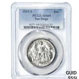1935-S San Diego Half Dollar PCGS MS65