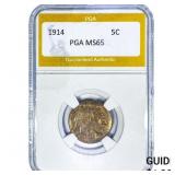 1914 Buffalo Nickel PGA MS65
