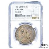 1890 Great Britain Silver 4 Shillings NGC VF Detai