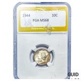 1944 Mercury Silver Dime PGA MS68